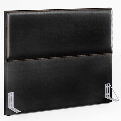Cabeceira Box Casal Com Tachas 140 cm Vicenza L02 Facto Preto Metalizado - Lyam Decor