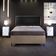 Cabeceira Box Casal Com Tachas 140 cm Vicenza L02 Facto Preto Metalizado - Lyam Decor