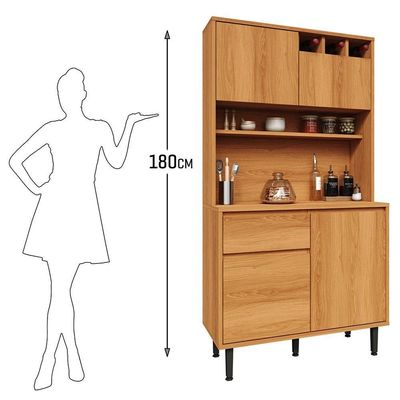 Armário De Cozinha Completa Easy 4 Portas 1 Gaveta - Movelove Jequitiba Jequitiba