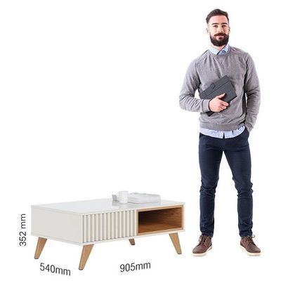 Mesa De Centro Jeri Off White Freijó Com Aparador Riviera Freijó – Colibri