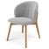Cadeira de Jantar e Estar Living Estofada Mia L02 Bouclê Cinza - Lyam Decor