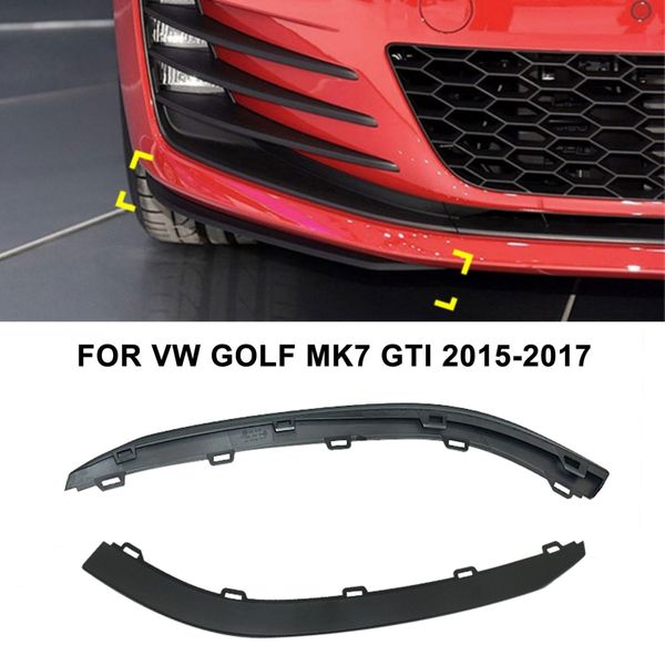 Aparador de Para-choque Frontal para Volkswagen Golf MK7 GTI 2015-2017 preto
