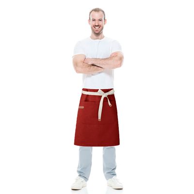 Avental de Cintura e Faixa Vermelha Chef Cozinha Restaurante