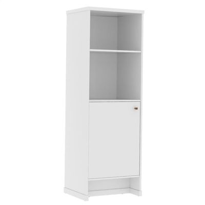 Armário Escritório Com Prateleira E 1 Porta 143cm Verbena - Branco