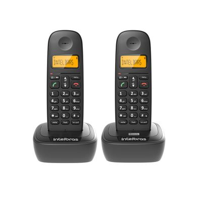 Telefone Digital Sem Fio Com Ramal Adicional TS 2512 Intelbras Com Base Recarregável Bivolt Preto
