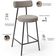 Kit 04 Banquetas Baixa Para Cozinha Sala De Jantar Bar Bancada Milão L02 Bouclê Bege - Lyam Decor