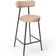 Kit 06 Banquetas Baixa Para Cozinha Sala De Jantar Bar Bancada Milão L02 Linho Rosê - Lyam Decor