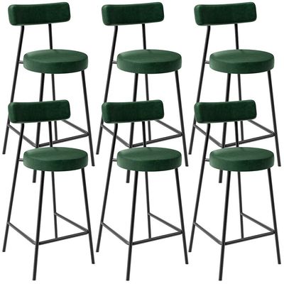 Kit 06 Banquetas Baixa Para Cozinha Sala De Jantar Bancada Milão L02 Facto Verde Musgo - Lyam Decor