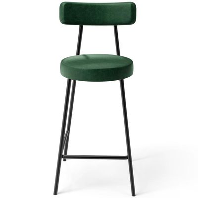 Banqueta Baixa Para Cozinha Sala De Jantar Bancada Milão L02 Facto Verde Musgo - Lyam Decor