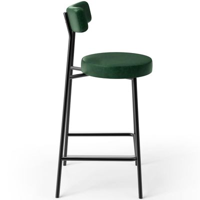 Banqueta Baixa Para Cozinha Sala De Jantar Bancada Milão L02 Facto Verde Musgo - Lyam Decor