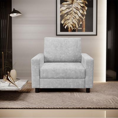 Poltrona Decorativa Para Sala De Estar E Recepção Malta L02 Bouclê Cinza - Lyam Decor