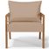 Poltrona Decorativa Para Sala de Estar e Living Alícia B04 Linho Bege Escuro - Lyam Decor