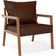 Poltrona Decorativa Para Sala de Estar e Living Alícia B04 Couríssimo Marrom - Lyam Decor