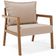 Poltrona Decorativa Para Sala de Estar e Living Alícia B04 Suede Bege - Lyam Decor