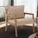 Poltrona Decorativa Para Sala de Estar e Living Alícia B04 Suede Bege - Lyam Decor
