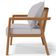 Poltrona Decorativa Para Sala de Estar e Living Alícia B04 Linho Cinza - Lyam Decor