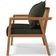 Poltrona Decorativa Para Sala de Estar e Living Alícia B04 Couríssimo Verde Musgo - Lyam Decor