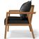 Poltrona Decorativa Para Sala de Estar e Living Alícia B04 Couríssimo Preto Brilho - Lyam Decor