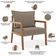 Poltrona Decorativa Para Sala de Estar e Living Alícia B04 Bouclê Bege - Lyam Decor