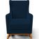 Poltrona de Amamentação com Balanço Mavie L02 Suede Azul Marinho - Lyam Decor