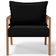 Poltrona Decorativa Para Sala de Estar e Living Alícia B04 Bouclê Preto - Lyam Decor