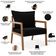 Poltrona Decorativa Para Sala de Estar e Living Alícia B04 Bouclê Preto - Lyam Decor