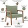 Poltrona Decorativa Para Sala de Estar e Living Alícia B04 Bouclê Oliva - Lyam Decor