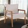 Poltrona Decorativa Para Sala de Estar e Living Alícia B04 Linho Bege - Lyam Decor