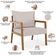 Poltrona Decorativa Para Sala de Estar e Living Alícia B04 Linho Bege - Lyam Decor