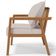 Poltrona Decorativa Para Sala de Estar e Living Alícia B04 Linho Bege - Lyam Decor