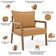 Poltrona Decorativa Para Sala de Estar e Living Alícia B04 Bouclê Mostarda - Lyam Decor