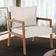 Poltrona Decorativa Para Sala de Estar e Living Alícia B04 Linho Cru - Lyam Decor