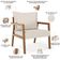 Poltrona Decorativa Para Sala de Estar e Living Alícia B04 Linho Cru - Lyam Decor