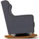 Poltrona de Amamentação com Balanço Mavie L02 Suede Cinza - Lyam Decor