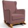 Poltrona de Amamentação com Balanço e Puff Mavie L02 Suede Rosê - Lyam Decor