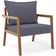 Poltrona Decorativa Para Sala de Estar e Living Alícia B04 Suede Cinza - Lyam Decor