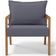 Poltrona Decorativa Para Sala de Estar e Living Alícia B04 Suede Cinza - Lyam Decor