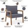 Poltrona Decorativa Para Sala de Estar e Living Alícia B04 Suede Cinza - Lyam Decor