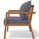 Poltrona Decorativa Para Sala de Estar e Living Alícia B04 Suede Cinza - Lyam Decor