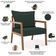 Poltrona Decorativa Para Sala de Estar e Living Alícia B04 Suede Verde Musgo - Lyam Decor