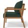 Poltrona Decorativa Para Sala de Estar e Living Alícia B04 Suede Verde Musgo - Lyam Decor