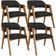 Kit 04 Cadeiras Para Sala de Jantar e Estar Living Estofada Suran L02 Linho Chumbo - Lyam