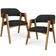 Kit 02 Cadeiras Para Sala de Jantar e Estar Living Estofada Suran L02 Linho Chumbo - Lyam