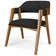 Cadeira Para Sala de Jantar e Estar Living Estofada Suran L02 Linho Chumbo - Lyam