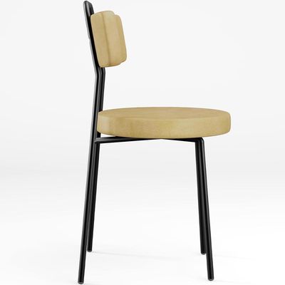 Cadeira Decorativa Estofada Para Sala De Jantar Barcelona L02 Couríssimo Casco Fendi - Lyam Decor