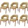 Kit 06 Cadeiras de Jantar e Estar Living Estofada Lince L02 Couríssimo Casco Fendi - Lyam Decor