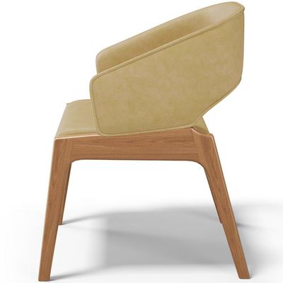 Cadeira de Jantar e Estar Living Estofada Lince L02 Couríssimo Casco Fendi - Lyam Decor