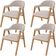 Kit 04 Cadeiras de Jantar e Estar Living Estofada Nadja L02 Bouclê Bege - Lyam Decor