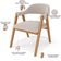 Kit 04 Cadeiras de Jantar e Estar Living Estofada Nadja L02 Bouclê Bege - Lyam Decor