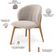 Kit 04 Cadeiras de Jantar e Estar Living Estofada Mia L02 Bouclê Bege - Lyam Decor